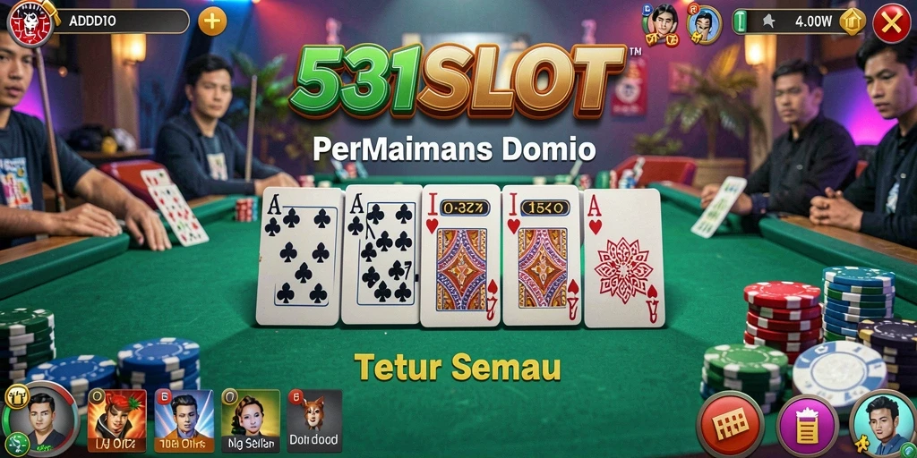 Tampilan seru gameplay Domino di 531SLOT.