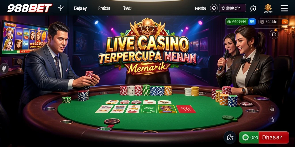 Screenshot gameplay Live Casino yang menarik dari 988BET.