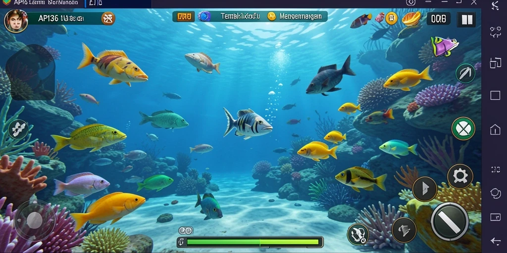 Tampilan gameplay seru dalam game Tembak Ikan API36.