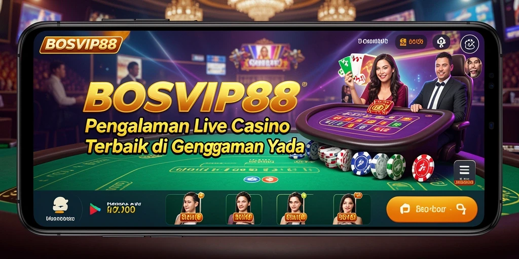 Tampilan gameplay Live Casino yang menakjubkan di BOSVIP88.