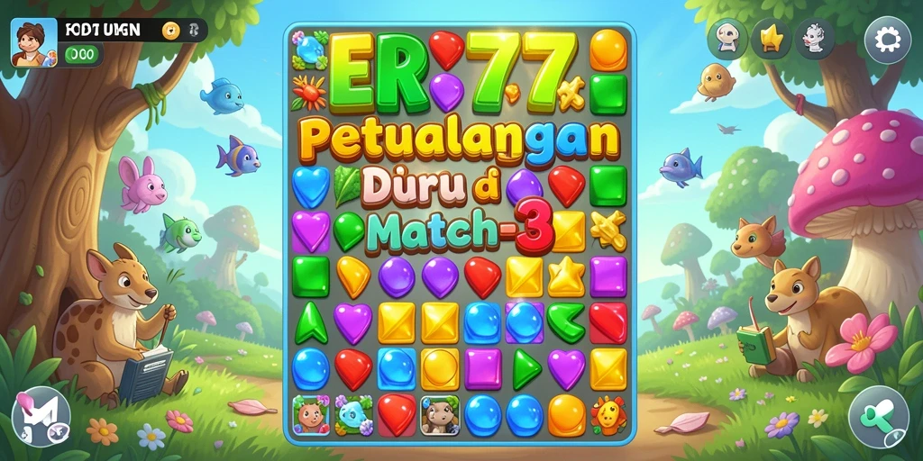 Tampilkan gameplay seru dan menarik di ER777 Match-3.