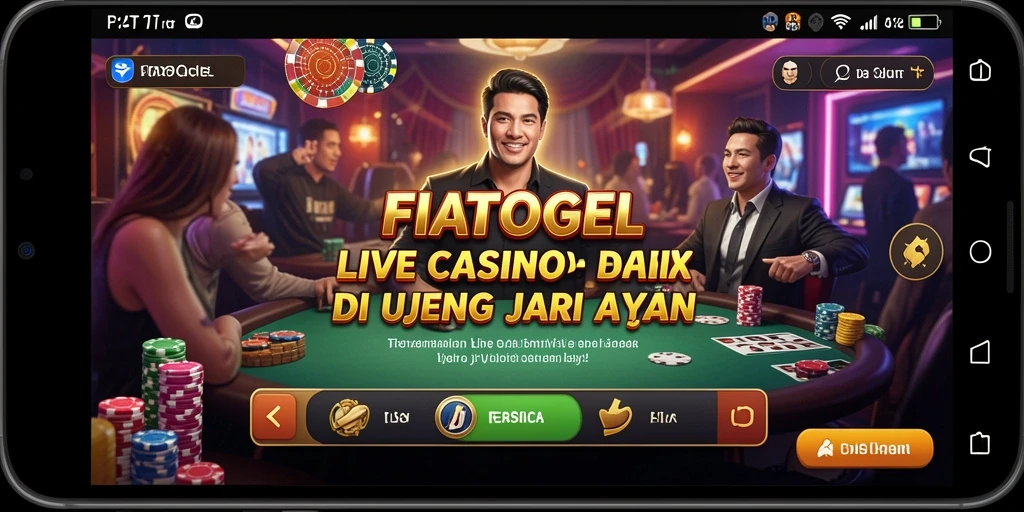 Tampilan menarik dari gameplay Live Casino FIATOGEL yang memikat.