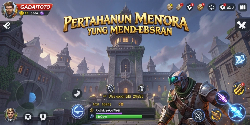 Menampilkan aksi menegangkan dalam gameplay Tower Defense.