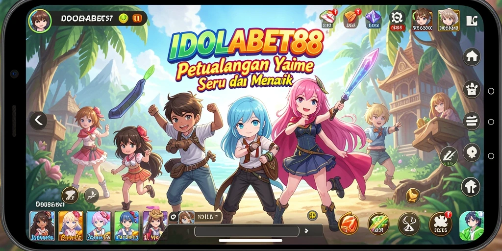 Tampilan permainan IDOLABET88 menampilkan karakter anime yang memukau.