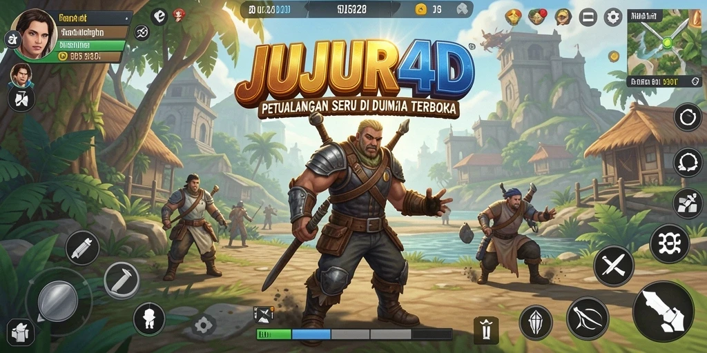 Tampilan gameplay JUJUR4D dengan petualangan mendebarkan di dunia terbuka.
