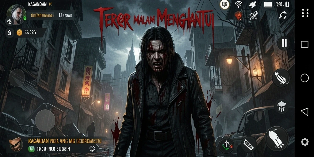 Gameplay KAGANDAN menampilkan suasana mencekam dan karakter yang menakutkan.