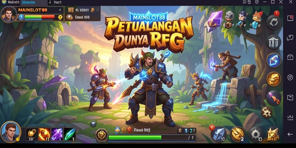 Screenshot gameplay MAINSLOT88 menampilkan pertarungan seru dan karakter yang menakjubkan.