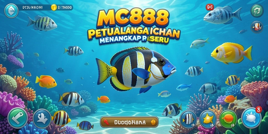 Tampilan gameplay <strong>MC888</strong> yang penuh warna dan menakjubkan saat memancing.