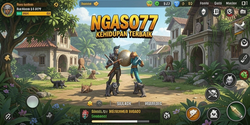 Tampilan gameplay yang menarik dari NGASO77 memperlihatkan interaksi karakter dan lingkungan.