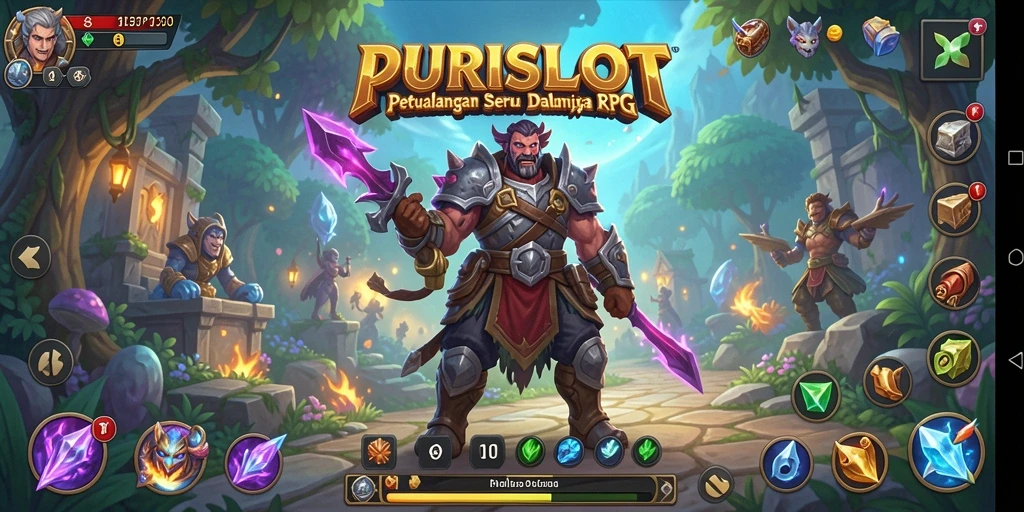 Tampilan menakjubkan gameplay RPG dalam PURISLOT.