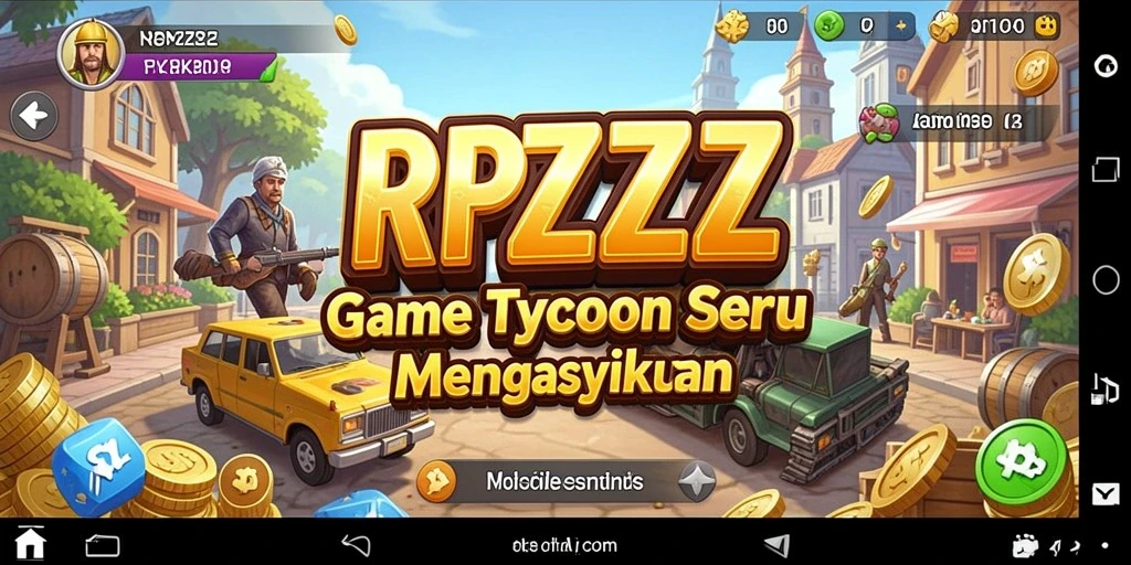 Tampilan menarik dari gameplay RPZZZ dengan berbagai usaha yang dikelola.