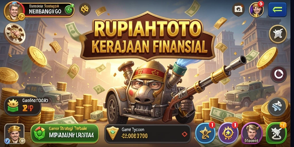 Tangkapan layar menampilkan gameplay seru RUPIAHTOTO dengan elemen manajemen bisnis.