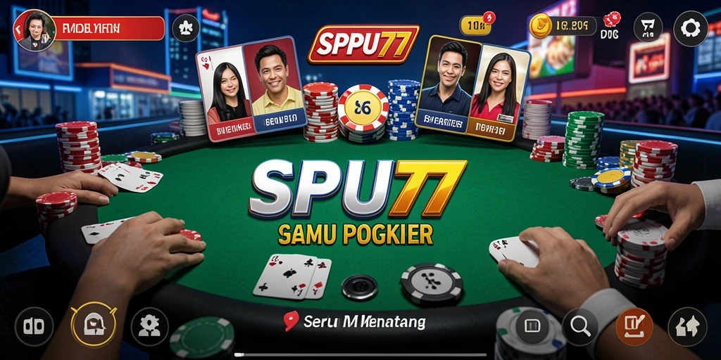 Tangkapan layar SPBU77 menampilkan aksi permainan poker yang menarik.