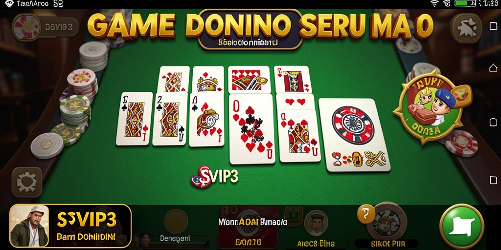 Tampilan gameplay seru dalam SVIP3 dengan fitur domino.