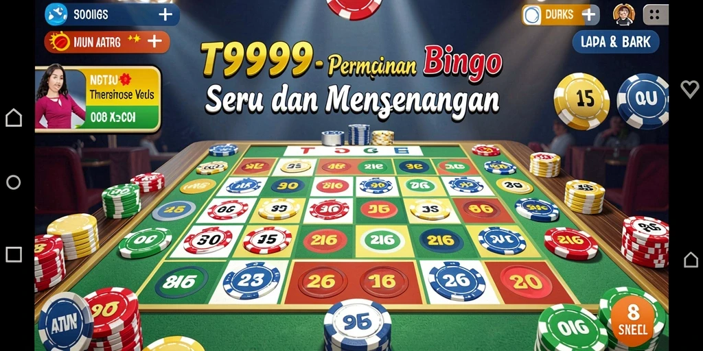 Tangkapan layar permainan Bingo di T9999 menunjukkan keseruan gameplay.