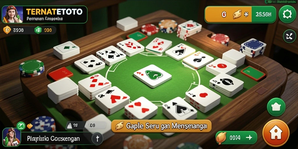 Screenshot gameplay TERNATETOTO dengan suasana permainan Gaple.