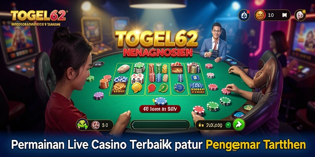 Tampilan gameplay TOGEL62 dengan dealer live yang profesional.