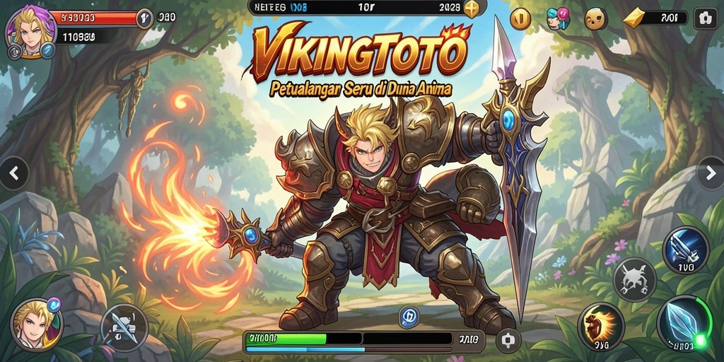 Screenshot VIKINGTOTO menampilkan aksi karakter anime yang seru.