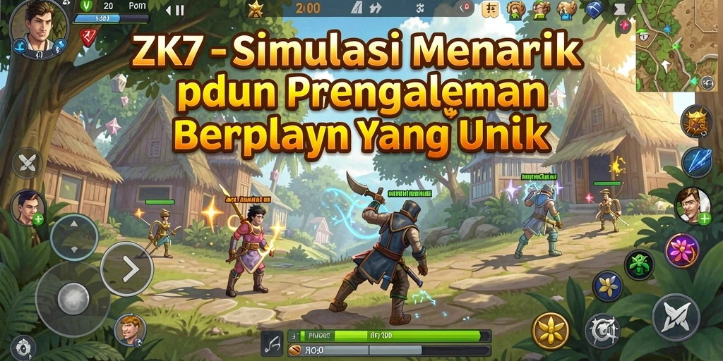 Tampilan screenshot dari gameplay ZK7 yang menampilkan aktivitas simulasi yang seru.